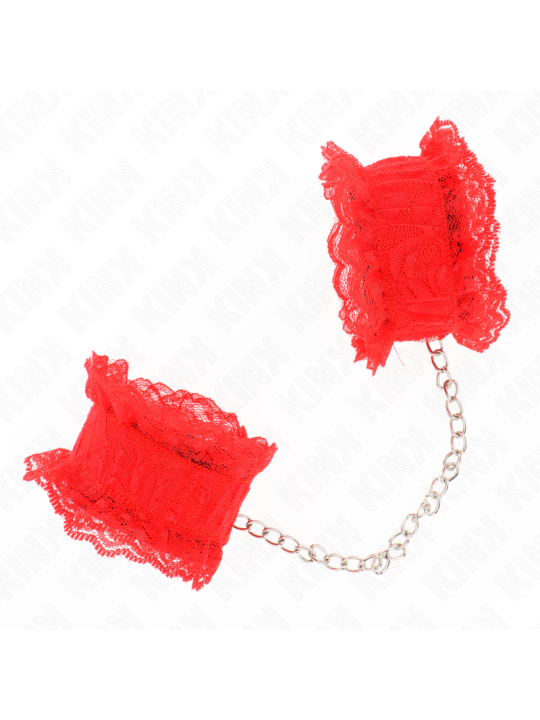 KINK MUNEQUERAS ELASTICAS DE ENCAJE ROJO