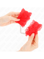 KINK MUNEQUERAS ELASTICAS DE ENCAJE ROJO