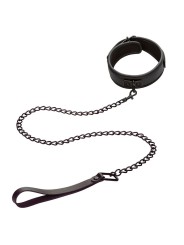 CALEXOTICS NOCTURNAL COLLAR Y CORREA CUERO AJUSTABLE NEGRO