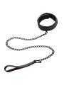 CALEXOTICS NOCTURNAL COLLAR Y CORREA CUERO AJUSTABLE NEGRO
