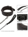 CALEXOTICS NOCTURNAL COLLAR Y CORREA CUERO AJUSTABLE NEGRO