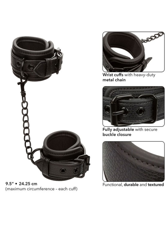CALEXOTICS NOCTURNAL ESPOSAS CUERO AJUSTABLE NEGRO