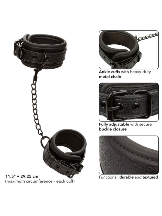 CALEXOTICS NOCTURNAL ESPOSAS DE TOBILLO CUERO AJUSTABLE NEGRO