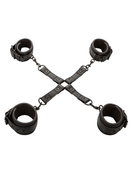 CALEXOTICS NOCTURNAL CONECTOR HOG TIE CUERO AJUSTABLE NEGRO