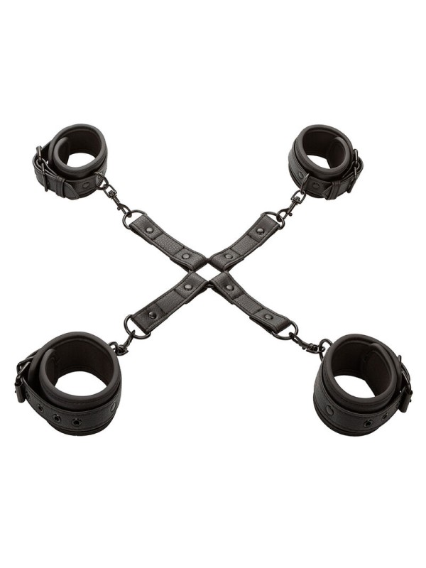 CALEXOTICS NOCTURNAL CONECTOR HOG TIE CUERO AJUSTABLE NEGRO