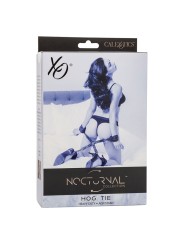 CALEXOTICS NOCTURNAL CONECTOR HOG TIE CUERO AJUSTABLE NEGRO