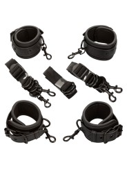 CALEXOTICS NOCTURNAL RESTRICCIONES DE CAMA CUERO AJUSTABLE NEGRO