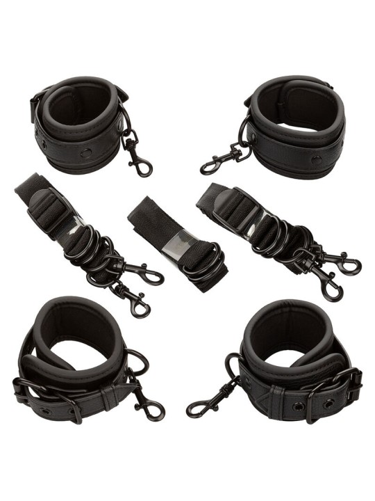 CALEXOTICS NOCTURNAL RESTRICCIONES DE CAMA CUERO AJUSTABLE NEGRO