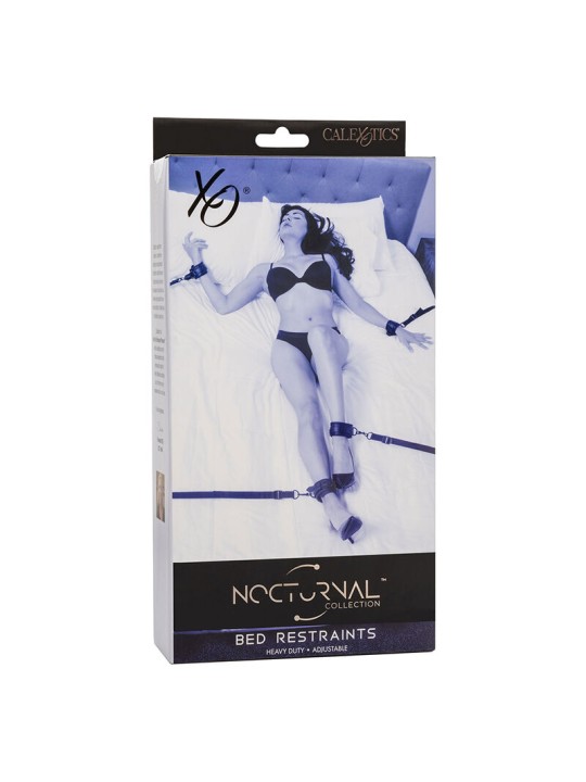 CALEXOTICS NOCTURNAL RESTRICCIONES DE CAMA CUERO AJUSTABLE NEGRO
