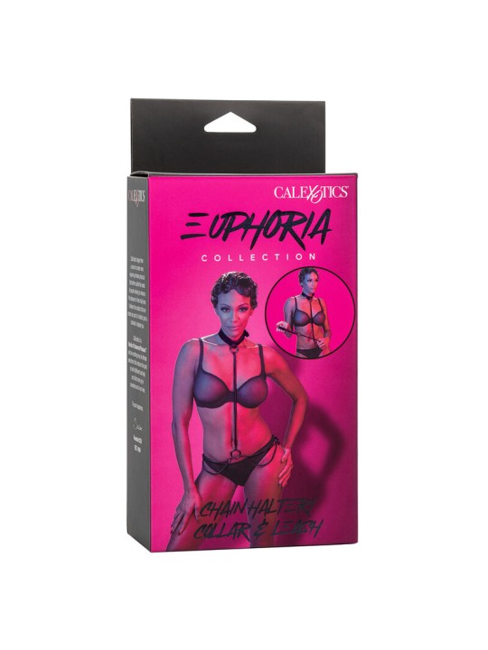 CALEXOTICS EUPHORIA COLLAR HALTER Y CORREA CON CADENA