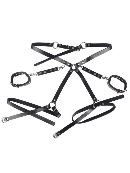 SUBBLIME 953690 ESPOSAS CON CINTURON BONDAGE NEGRO TALLA UNICA