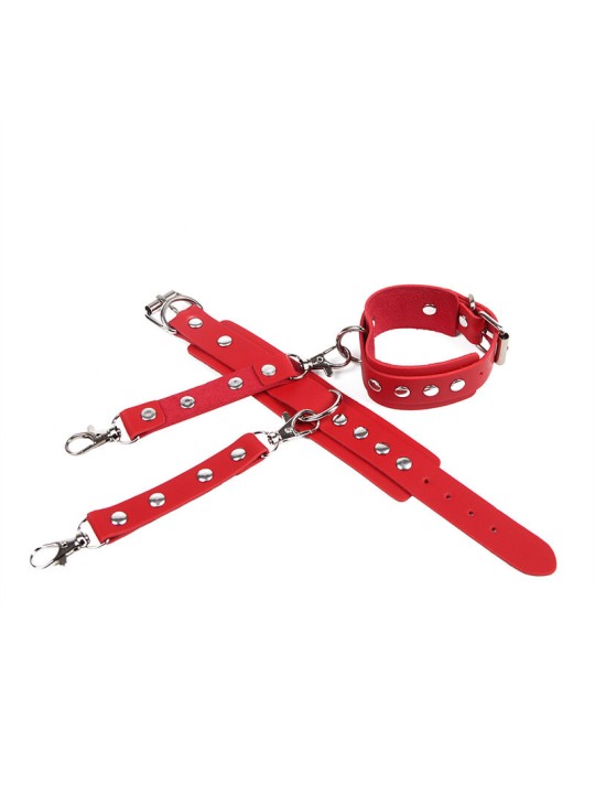 SUBBLIME 953706 ESPOSAS CON CINTURON BONDAGE ROJO TALLA UNICA