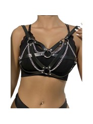 SUBBLIME 953713 CINTURON DE BONDAGE PUNK HEBILLA METAL NEGRO TALLA UNICA