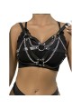 SUBBLIME 953713 CINTURON DE BONDAGE PUNK HEBILLA METAL NEGRO TALLA UNICA