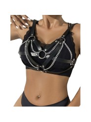 SUBBLIME 953713 CINTURON DE BONDAGE PUNK HEBILLA METAL NEGRO TALLA UNICA