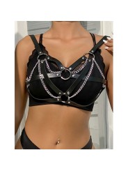 SUBBLIME 953713 CINTURON DE BONDAGE PUNK HEBILLA METAL NEGRO TALLA UNICA