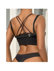 SUBBLIME 953713 CINTURON DE BONDAGE PUNK HEBILLA METAL NEGRO TALLA UNICA