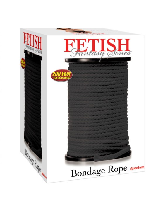 FETISH FANTASY SERIES SERIES BONDAGE CUERDA SEDA NEGRO 6096 METROS