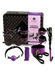 SECRETPLAY BDSM SET 8PCS LILA NEGRO