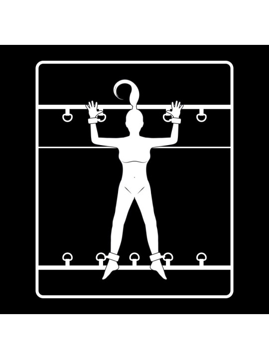 FETISH SUBMISSIVE SET ATADURAS CAMA LUXURY CON FORRO DE NEOPRENO