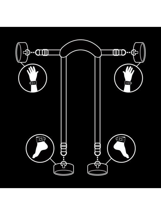 FETISH SUBMISSIVE POSICION MASTER CON 4 ESPOSAS CON FORRO DE NEOPRENO