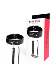 DARKNESS COLLAR DE POSTURA CON CADENA LEATHER