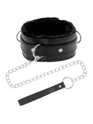 DARKNESS COLLAR CONFORTABLE DE POSTURA CON CADENA LEATHER