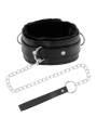 DARKNESS COLLAR CONFORTABLE DE POSTURA CON CADENA LEATHER