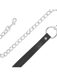 DARKNESS COLLAR CONFORTABLE DE POSTURA CON CADENA LEATHER