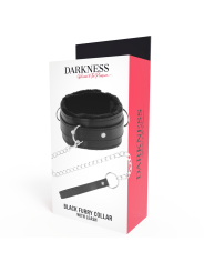DARKNESS COLLAR CONFORTABLE DE POSTURA CON CADENA LEATHER