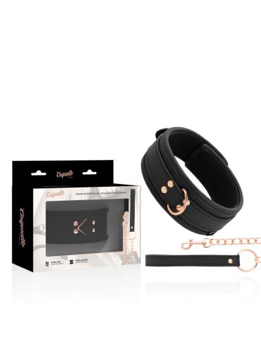 COQUETTE CHIC DESIRE FANTASY COLLAR CUERO VEGANO CON CORREA Y FORRO DE NEOPRENO