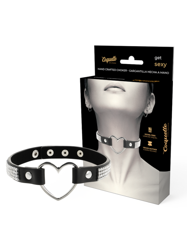 COQUETTE CHIC DESIRE CHOKER CUERO VEGANO CORAZON