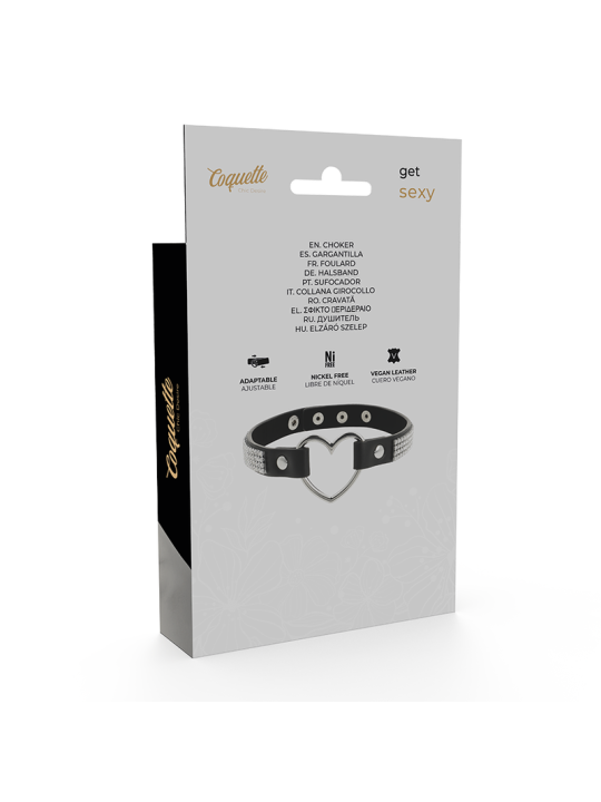 COQUETTE CHIC DESIRE CHOKER CUERO VEGANO CORAZON