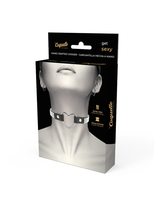 COQUETTE CHIC DESIRE CHOKER CUERO VEGANO CORAZON