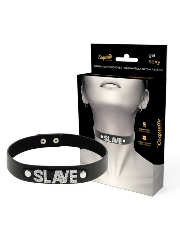 COQUETTE CHIC DESIRE CHOKER CUERO VEGANO SLAVE