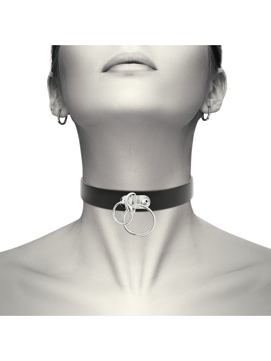 COQUETTE CHIC DESIRE CHOKER CUERO VEGANO DOBLE ANILLA