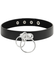 COQUETTE CHIC DESIRE CHOKER CUERO VEGANO DOBLE ANILLA