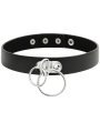 COQUETTE CHIC DESIRE CHOKER CUERO VEGANO DOBLE ANILLA