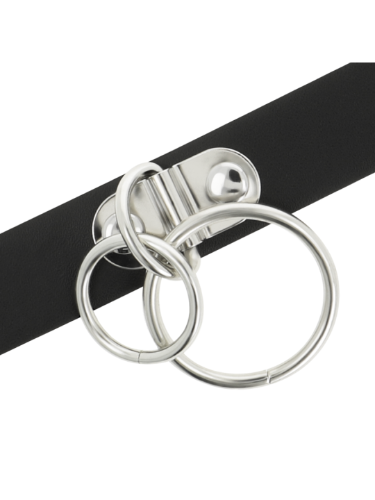 COQUETTE CHIC DESIRE CHOKER CUERO VEGANO DOBLE ANILLA