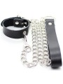 OHMAMA FETISH COLLAR PARA PENE Y CORREA PIEL CON CADENA METALICA