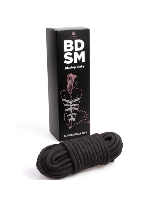 SECRETPLAY CUERDA BONDAGE NEGRA BDSM COLLECTION