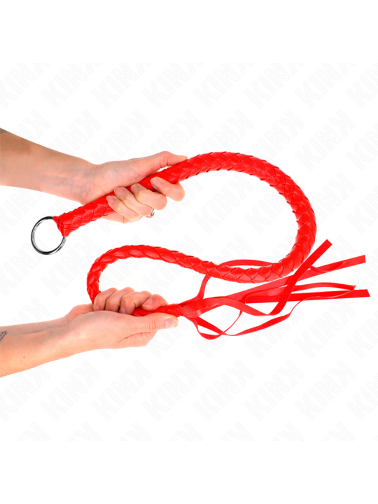 KINK LATIGO DE SERPIENTE CON ANILLO DE MANO ROJO 65 CM