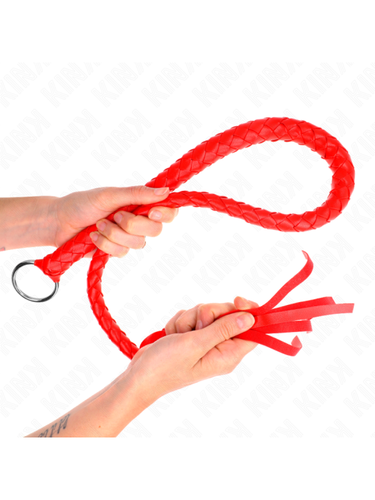 KINK LATIGO DE SERPIENTE CON ANILLO DE MANO ROJO 65 CM