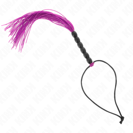 KINK MINI LATIGO DE SILICONA CON AGARRE 6 BOLAS MORADO 26 CM