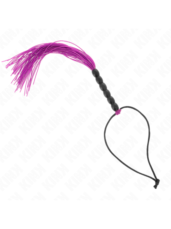 KINK MINI LATIGO DE SILICONA CON AGARRE 6 BOLAS MORADO 26 CM