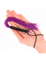 KINK MINI LATIGO DE SILICONA CON AGARRE 6 BOLAS MORADO 26 CM