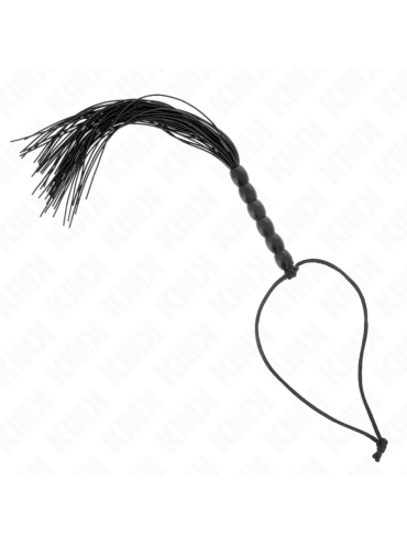 KINK MINI LATIGO DE SILICONA CON AGARRE 6 BOLAS NEGRO 26 CM