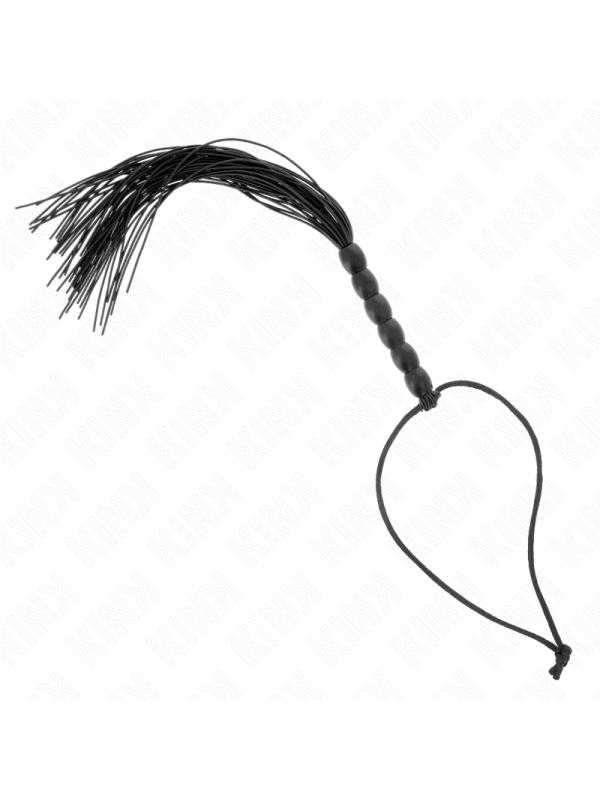 KINK MINI LATIGO DE SILICONA CON AGARRE 6 BOLAS NEGRO 26 CM