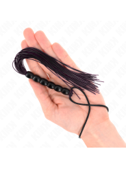 KINK MINI LATIGO DE SILICONA CON AGARRE 6 BOLAS NEGRO 26 CM