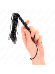 KINK MINI LATIGO DE SILICONA CON AGARRE 6 BOLAS NEGRO 26 CM